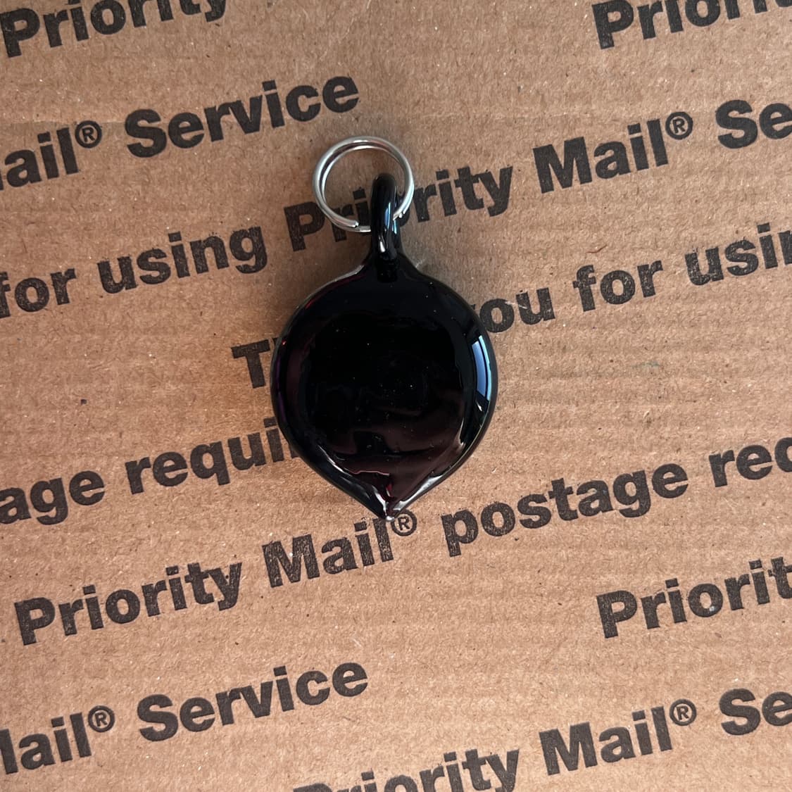 90s vtg Glass Flower Heart Keyring 상품이미지2