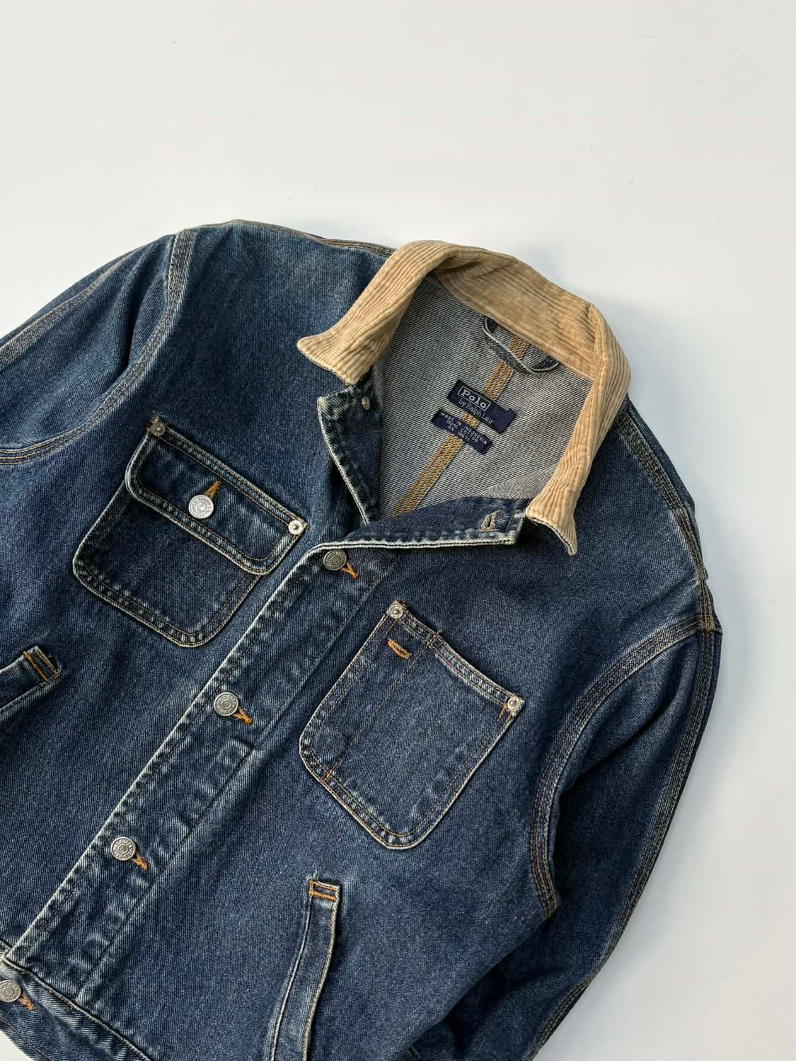 [M] 90s 폴로 랄프로렌 덩가리 데님 워크 자켓 상품이미지8
