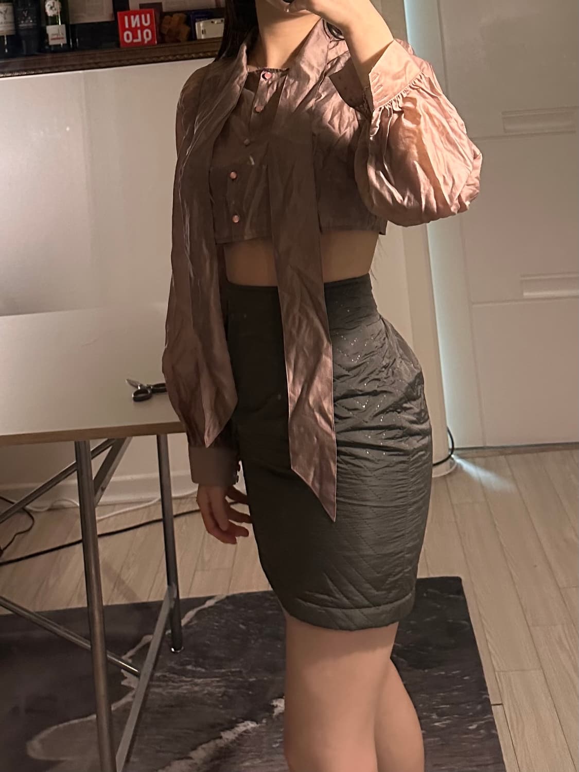 핑크 크롭 블라우스  상품이미지4