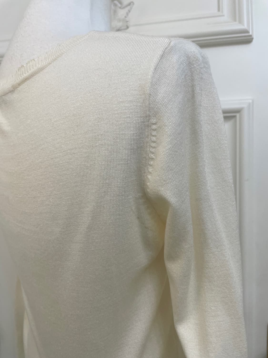 INGNI ivory argyle bow button soft cardi 상품이미지4