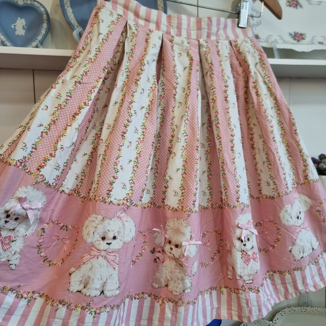 BODY LINE(바디라인) 강아지 프린트 스커트 상품이미지4