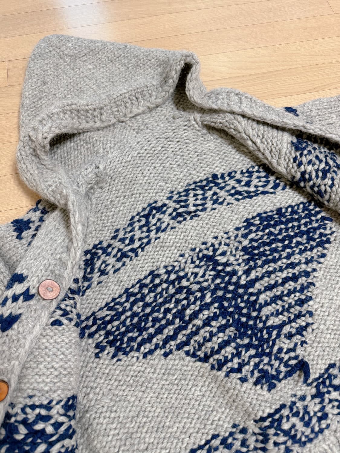 헤비울 코위찬 후디 니트 가디건 빈티지 상품이미지9