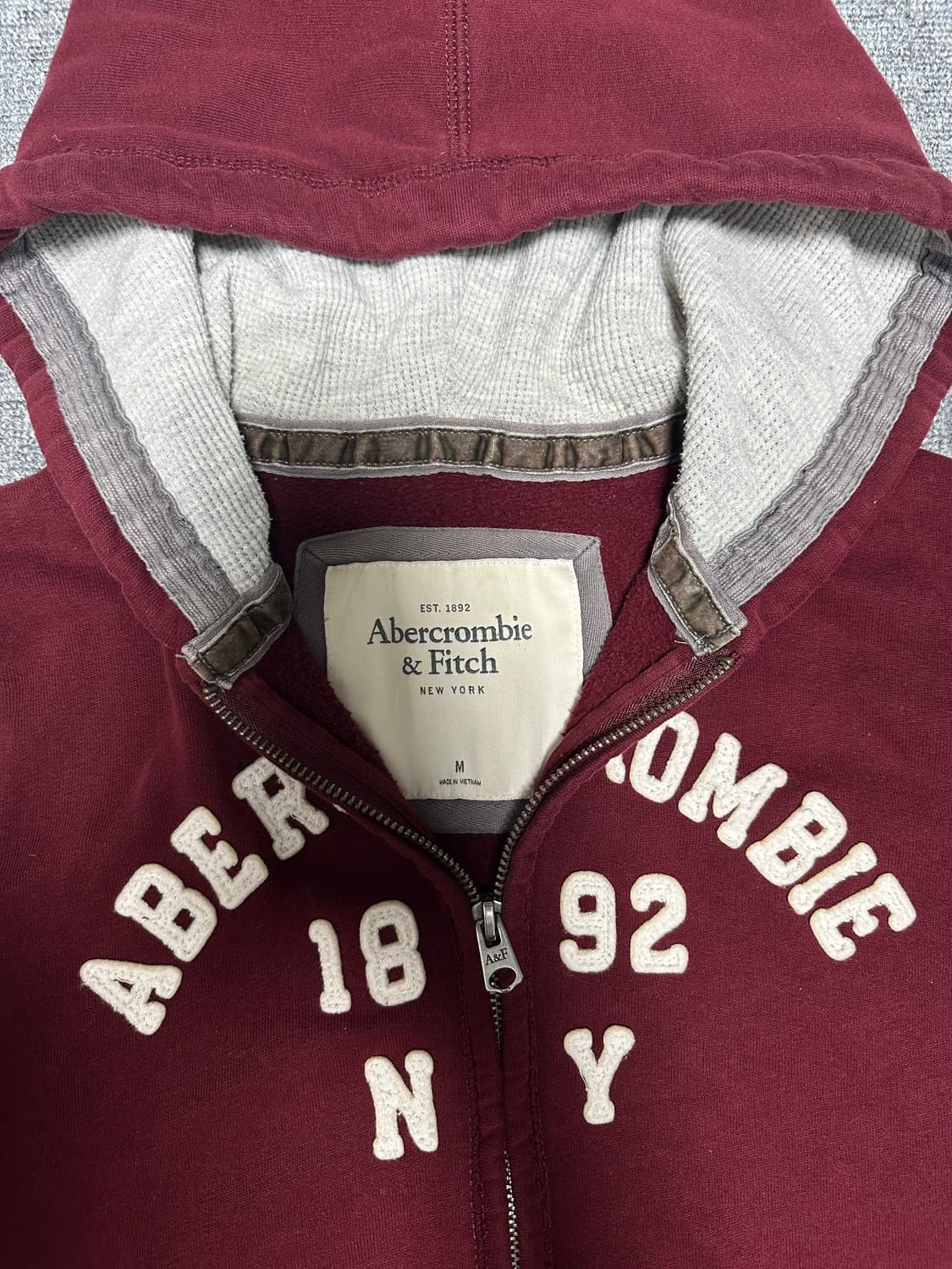 아베크롬비 후드집업 버건디 상품이미지2