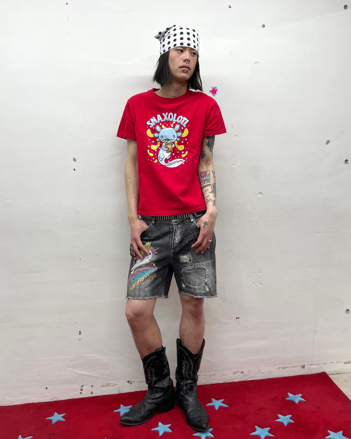 Fish cutie red t-shirt 상품이미지4