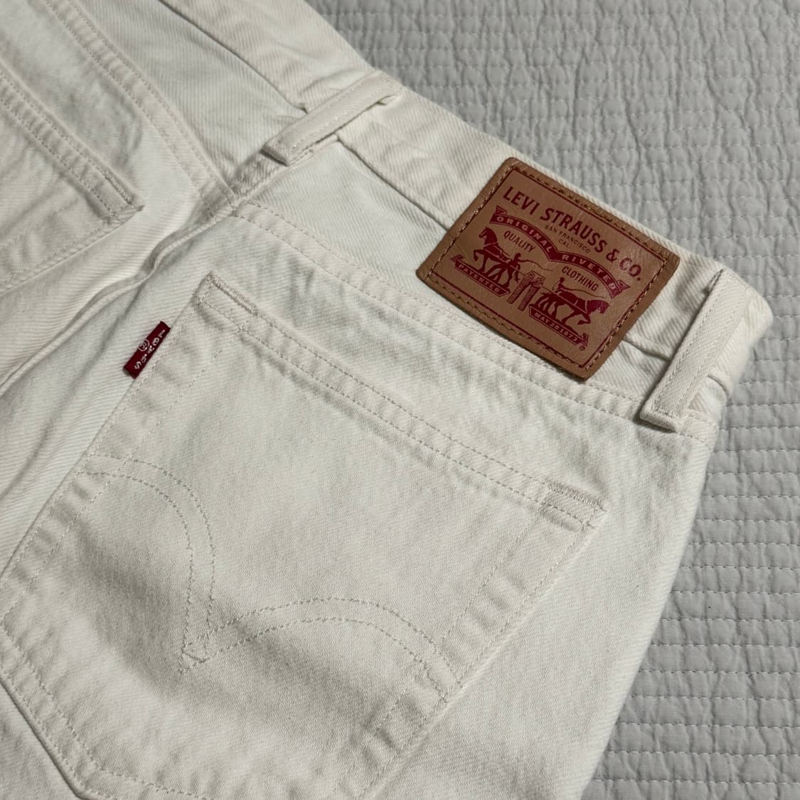 Levi‘s Strauss & co white denim skirt 상품이미지3