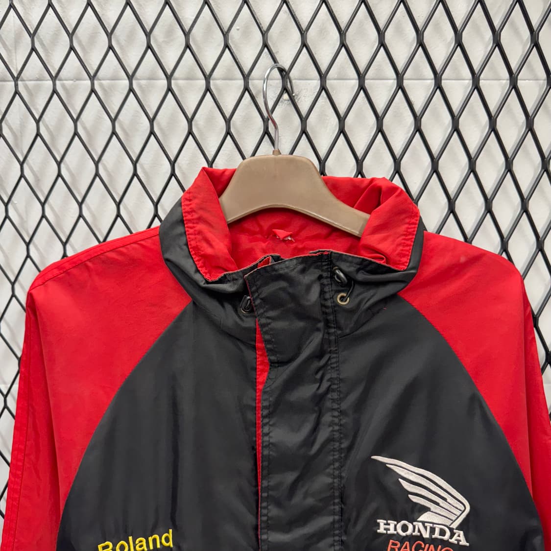 00s 혼다 레이싱 X 롤란드 렌츠치 레이싱 팀 윈드브레이커 레드 블랙 상품이미지3