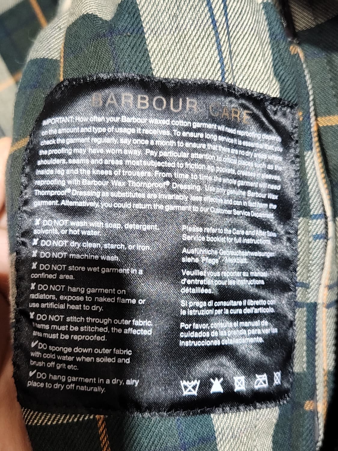 (M) 바버 비드넬 왁스자켓 세이지 왁싱점퍼  상품이미지5