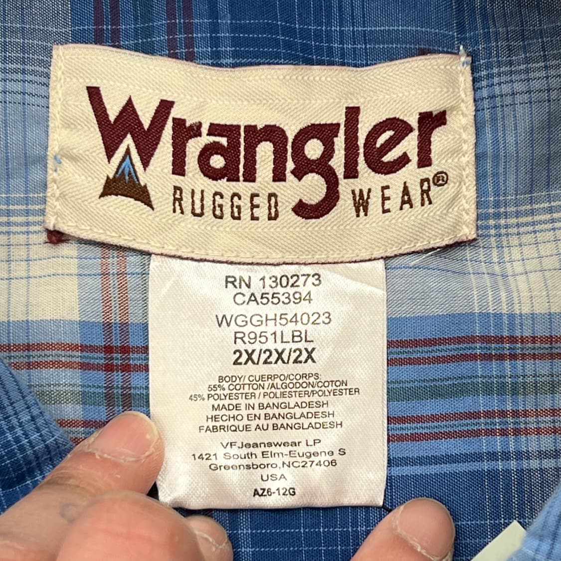 랭글러 체크셔츠 r3491 상품이미지5