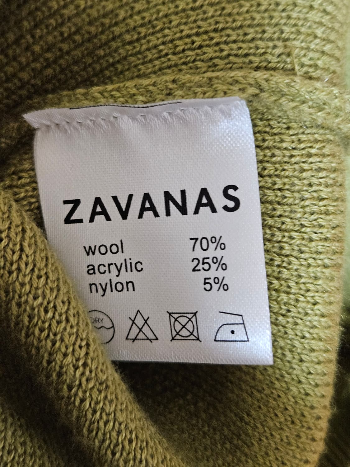자바나스 울 니트 올리브 상품이미지5