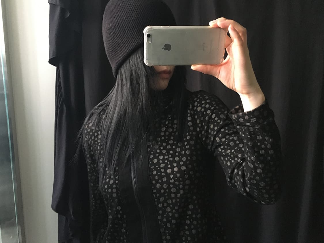 dot mesh hoodie 상품이미지5