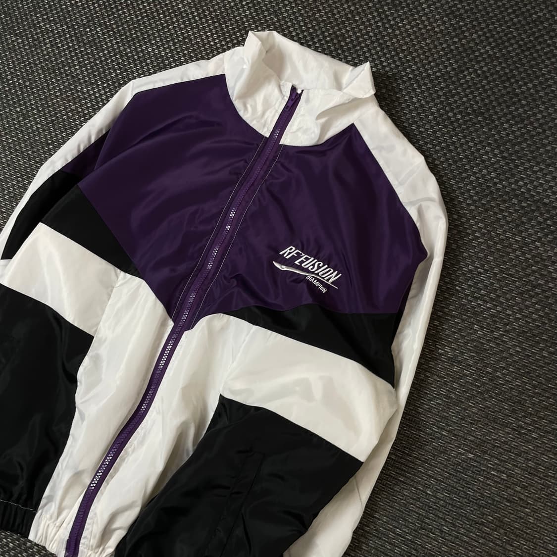 빈티지 퍼플 화이트 나일론 바람막이 자켓 상품이미지4