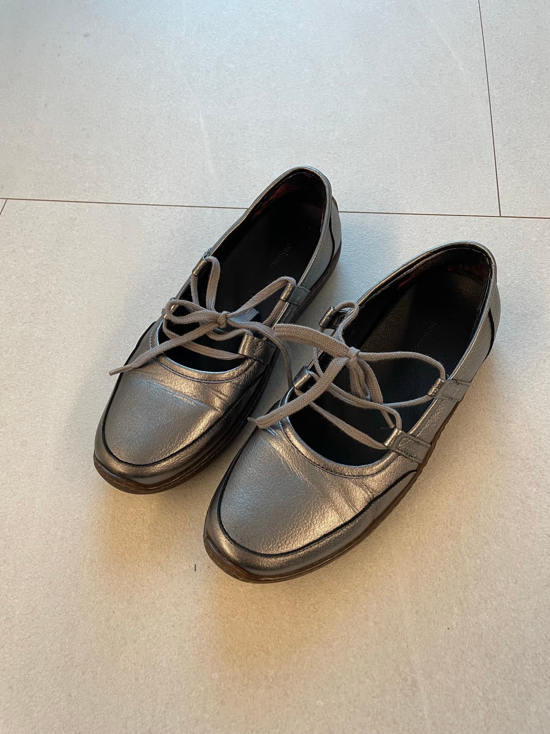 팔로마울 발레리나 스트랩 슈즈 실버 36사이즈 상품이미지1