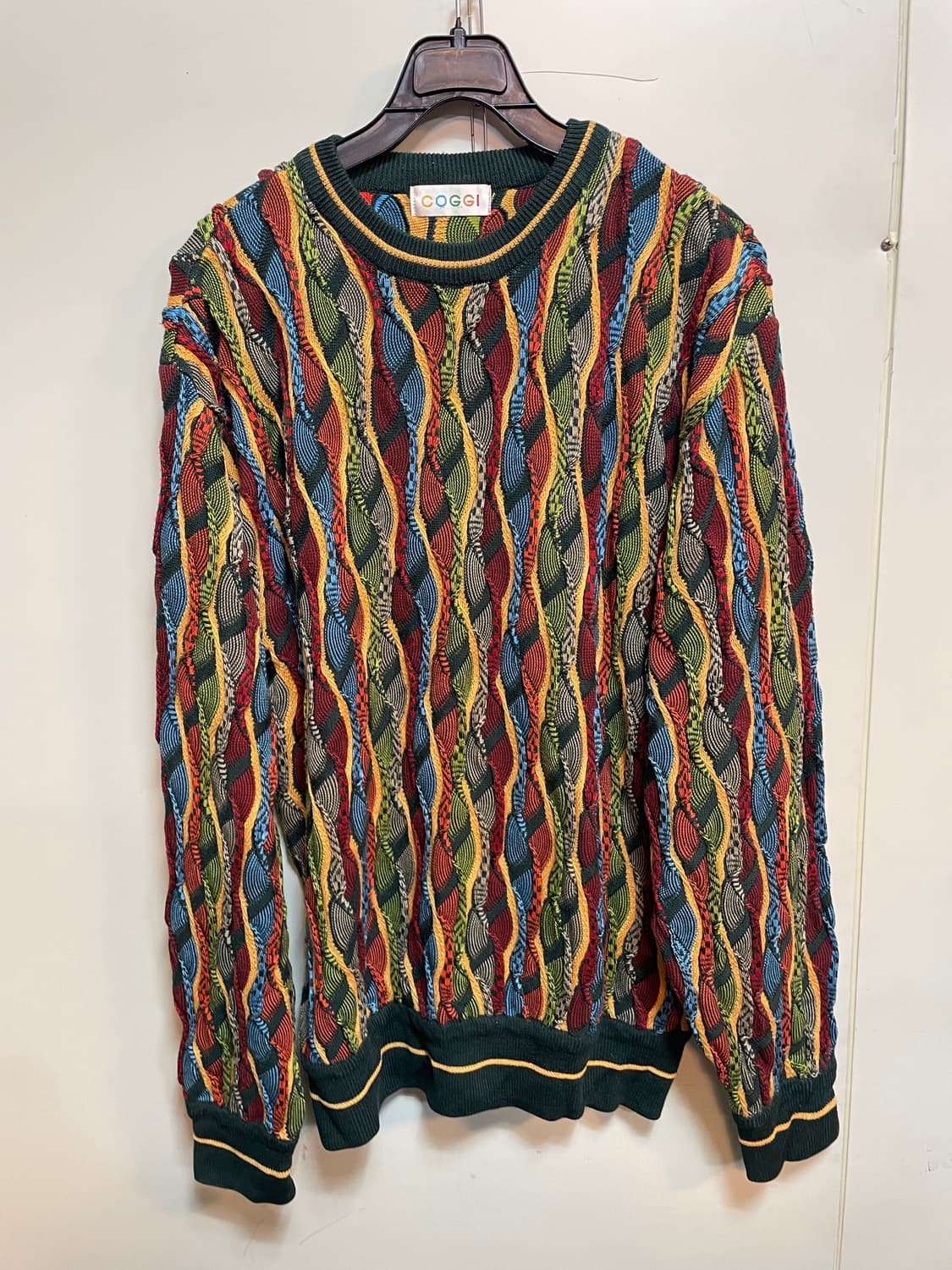 쿠지 멀티컬러 케이블 니트 상품이미지1