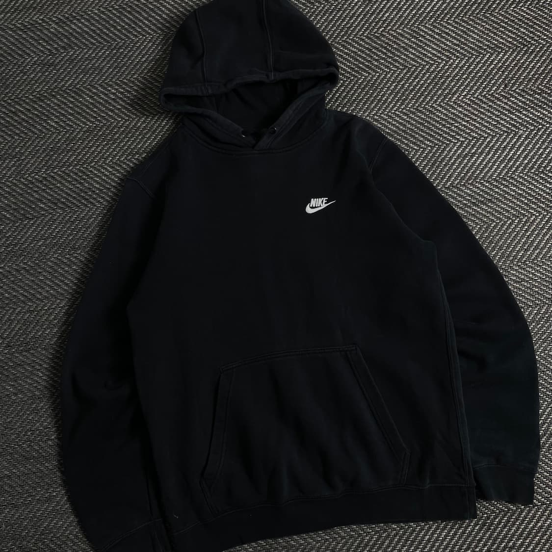 나이키 스우시로고 후드 티셔츠 블랙y 3687 상품이미지1
