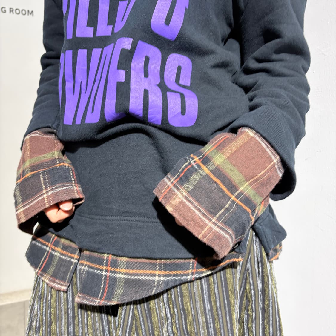 PPFM 체크 셔츠 레이어드 긴팔티셔츠 맨투맨 상품이미지2