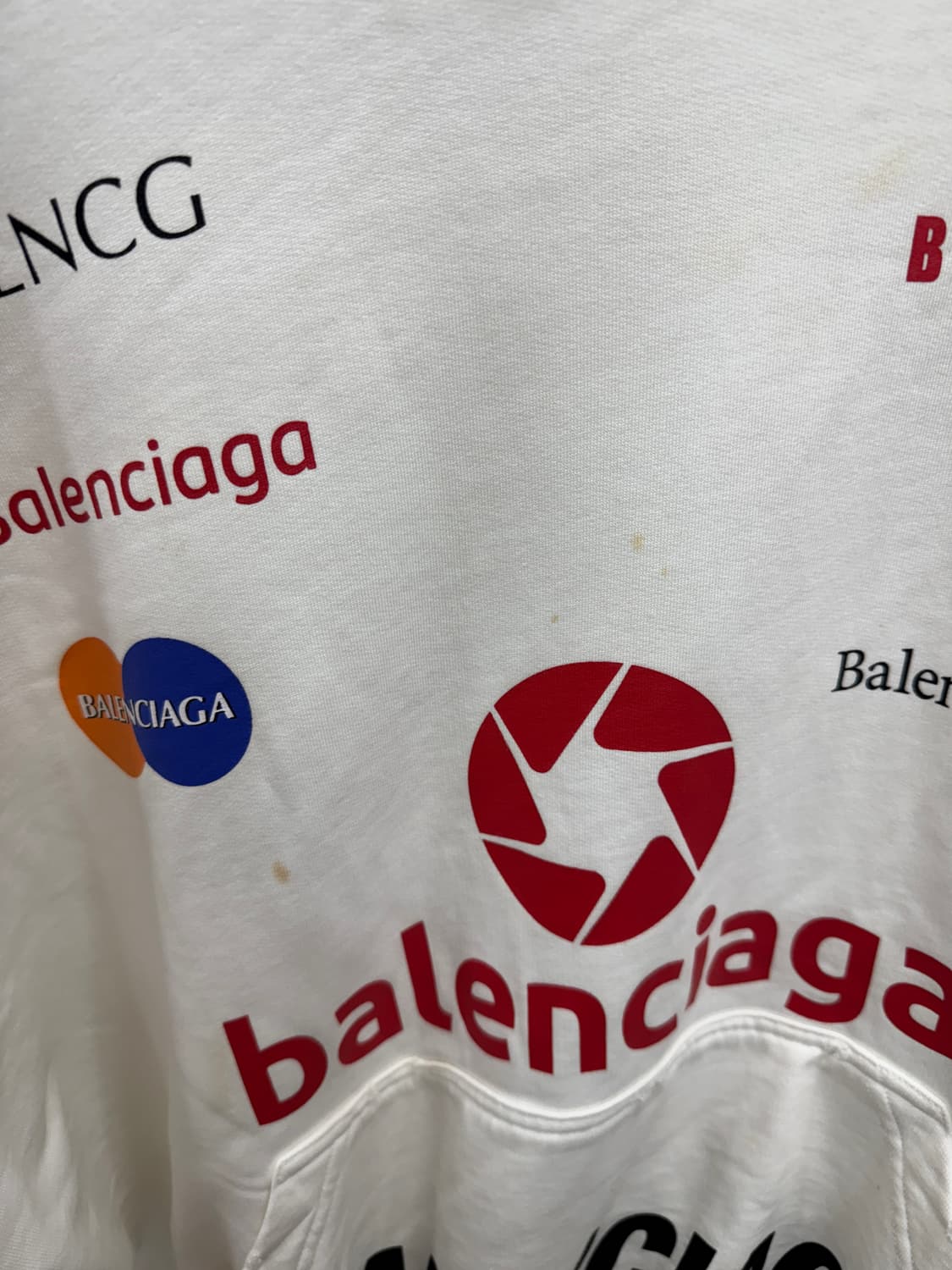 백화점판 발렌시아가 탑 리그 후드티 1사이즈  상품이미지2