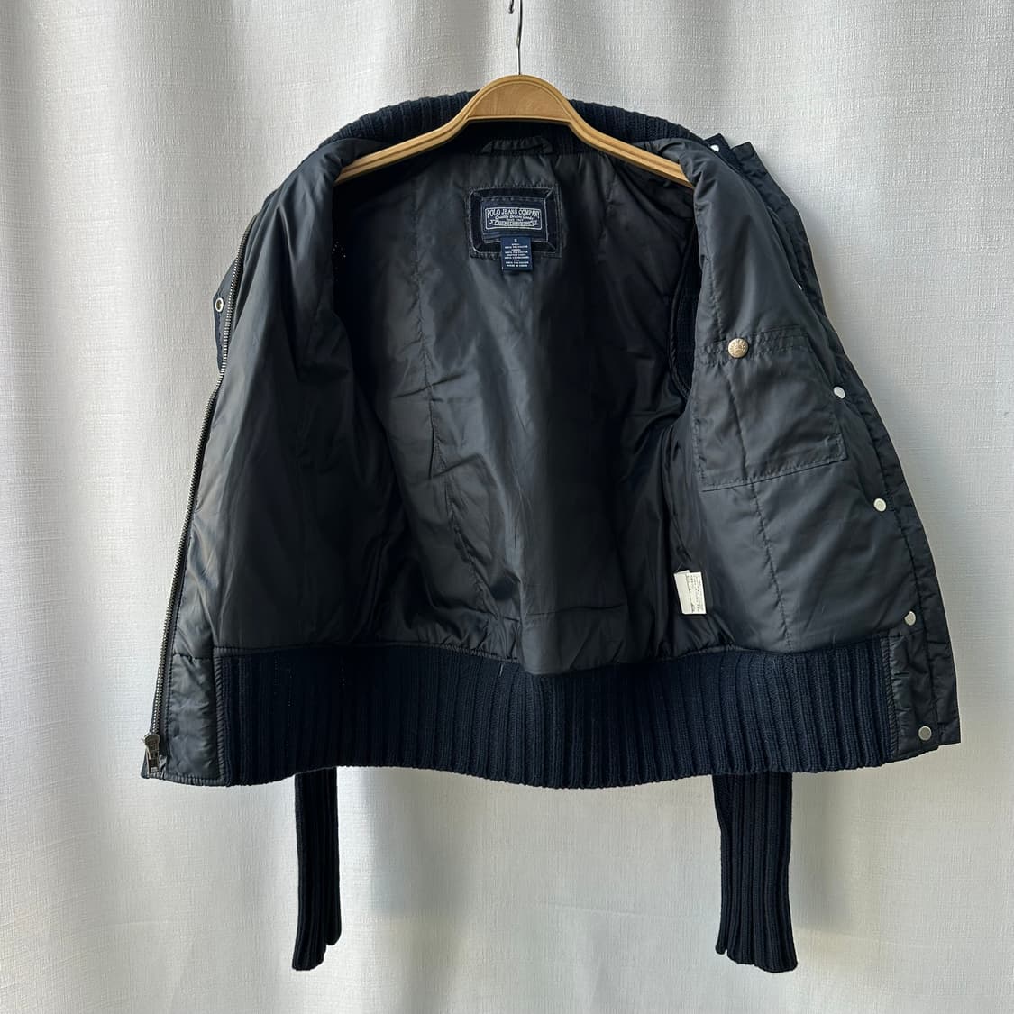 랄프로렌 폴로진스 퀼팅 니트 자켓 네이비 S 상품이미지7