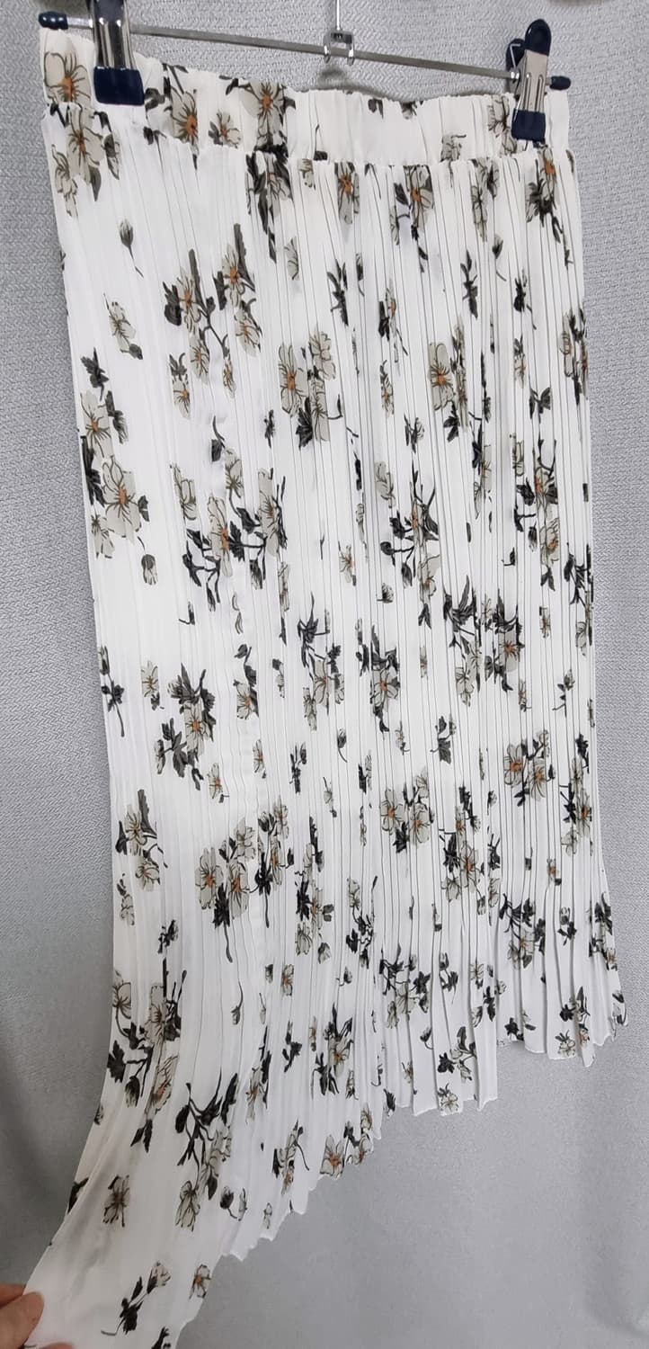 주름 플리츠 플라워 밴딩 롱 스커트 상품이미지3