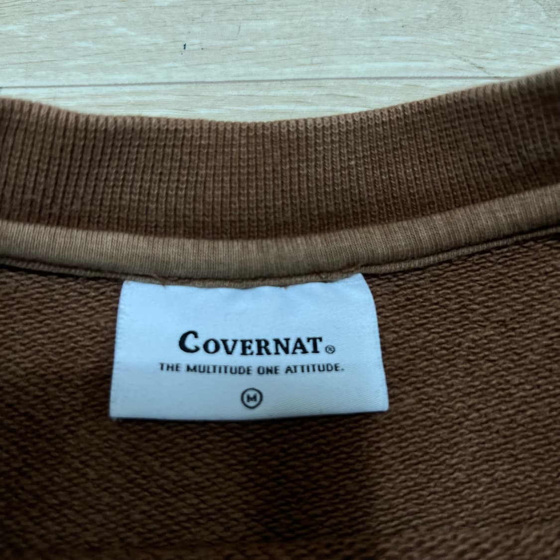 커버낫 어센틱 로고 맨투맨 [브라운] M/95 상품이미지4