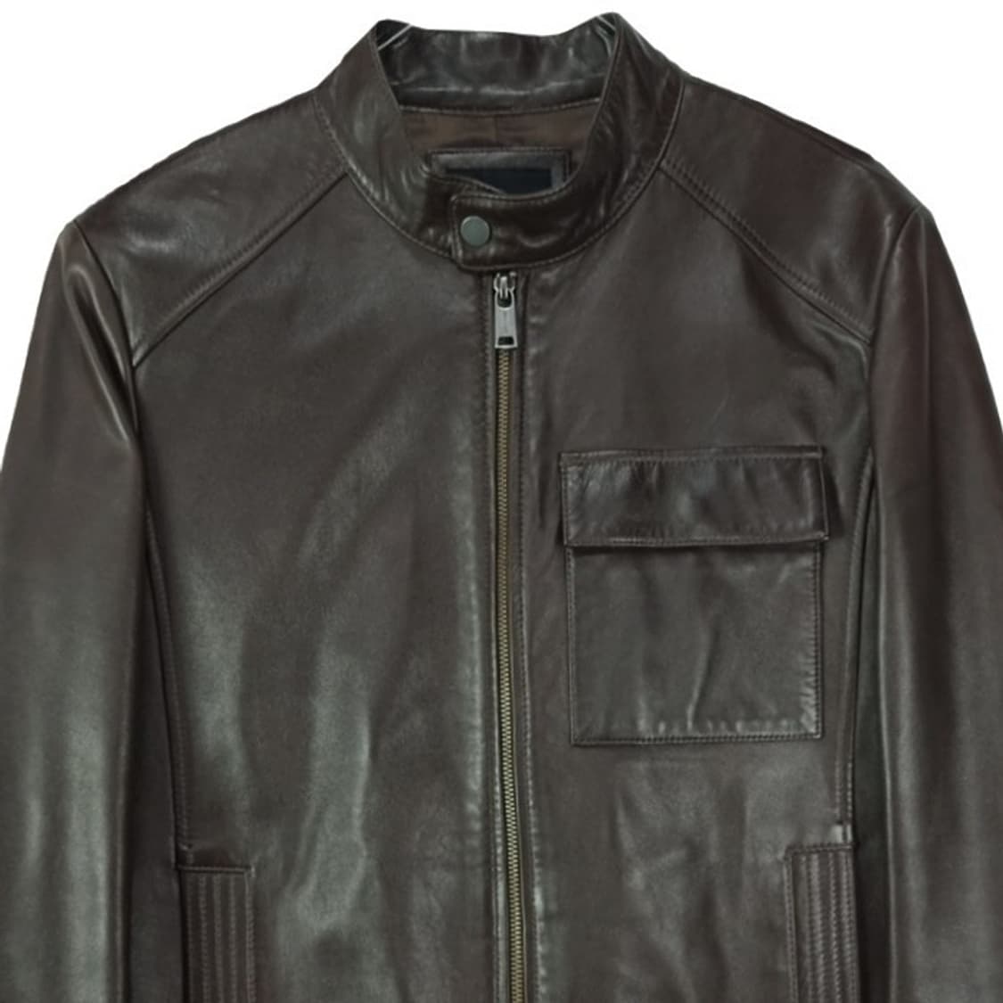 [오야니] 리얼 쉽스킨 양가죽 싱글 집업 레더 자켓 M19582 상품이미지4