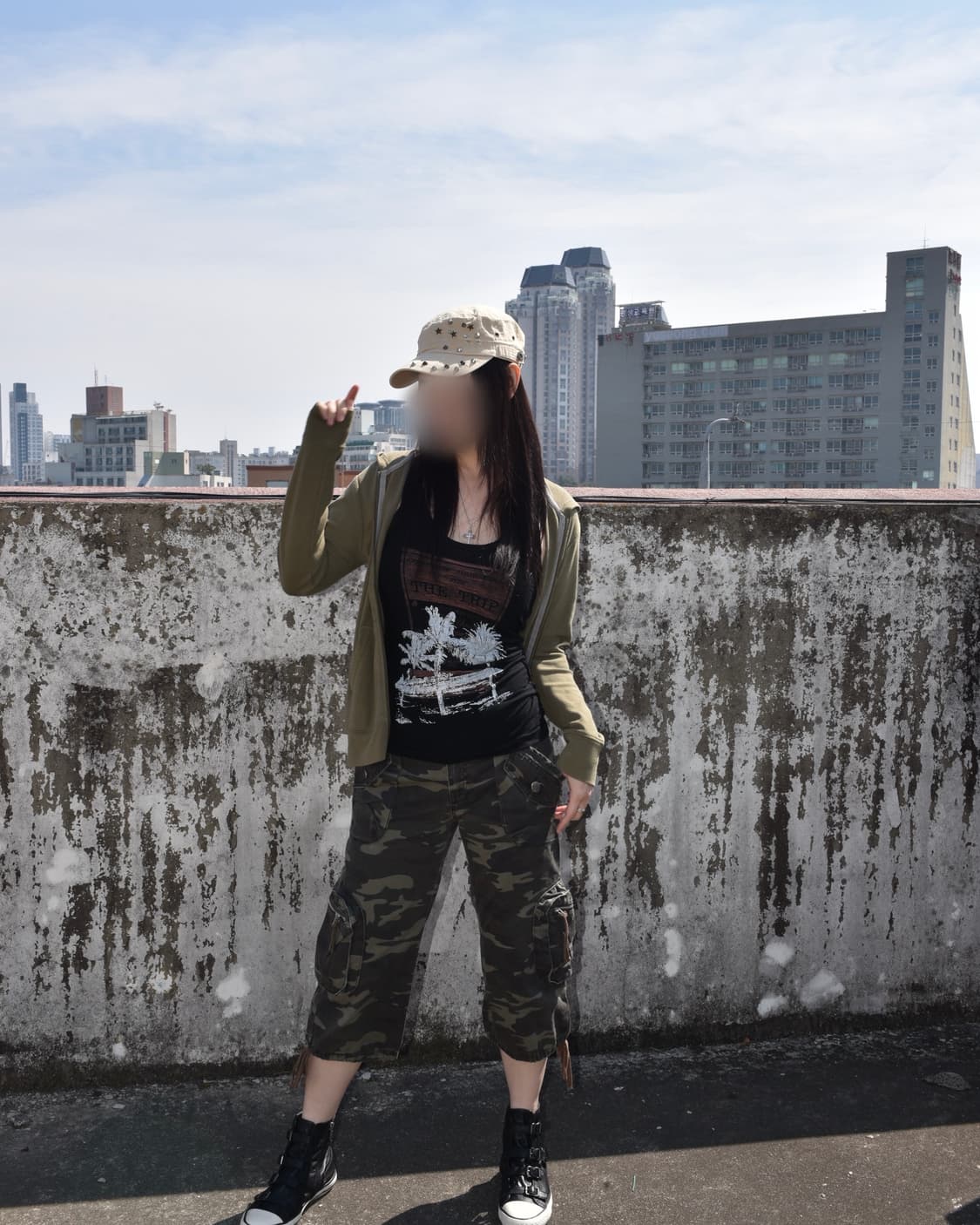 베이직 카키 후드집업 상품이미지8