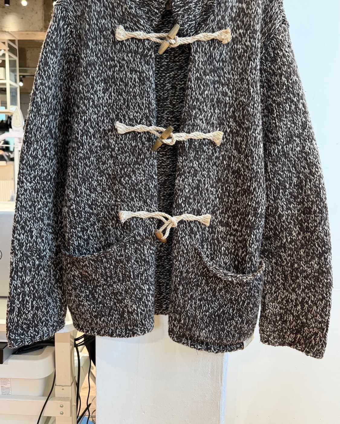 데님 앤 서플라이 랄프로렌 브라운 보카시 숄카라 더플 니트 가디건 상품이미지6