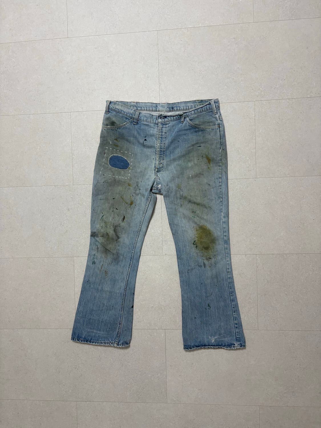 70s Levi's 646 벨바텀 트래쉬드 컨디션 상품이미지1