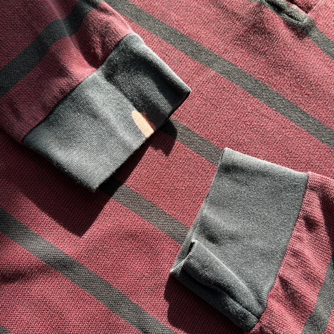 폴로 랄프로렌 버건디 스트라이프 럭비티 상품이미지8