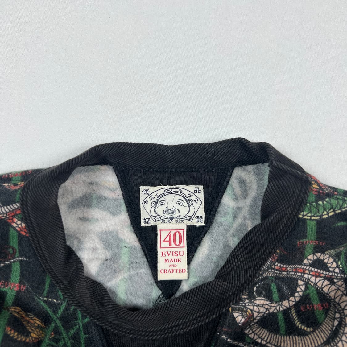 90‘s 에비수 Evisu 스네이크 뱀 풀프린트 맨투맨 상품이미지9