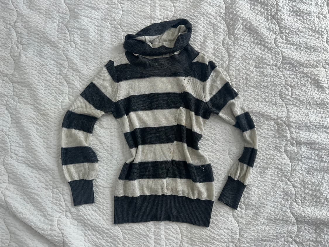 갸루 스트라이프 니트티 상품이미지1