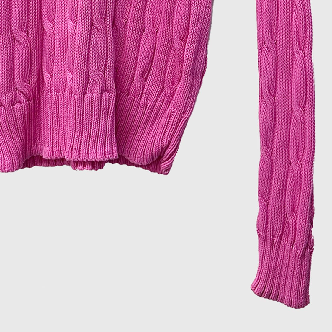 폴로 랄프로렌 라운드넥 크루넥 케이블 니트 코튼 스웨터 여성 S 상품이미지3