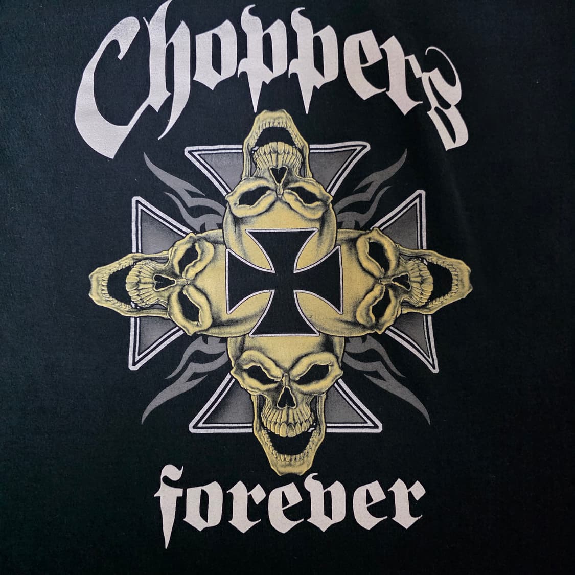 [XXL] Y2K 빈티지 차퍼스 스컬 티셔츠 블랙 상품이미지3