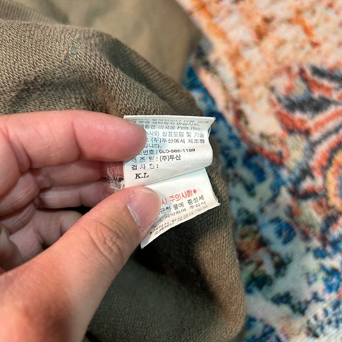 [L] 폴로 랄프로렌 올리브 그린 후드티 상품이미지5