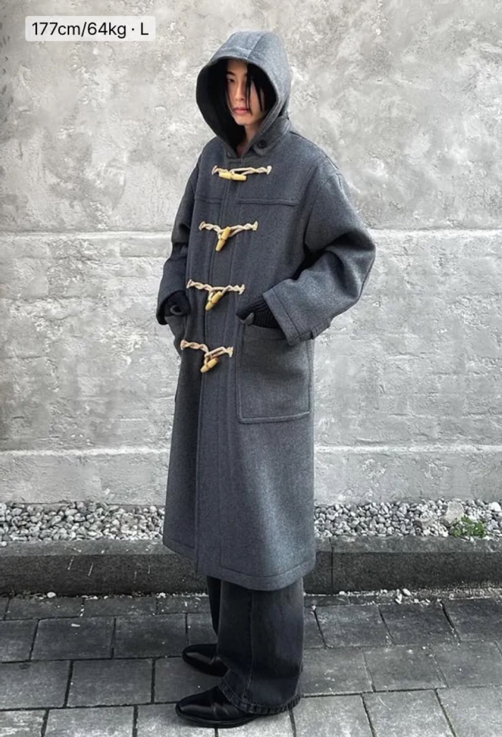 [lofi] 로파이 오버핏 더플 코트, M 상품이미지2