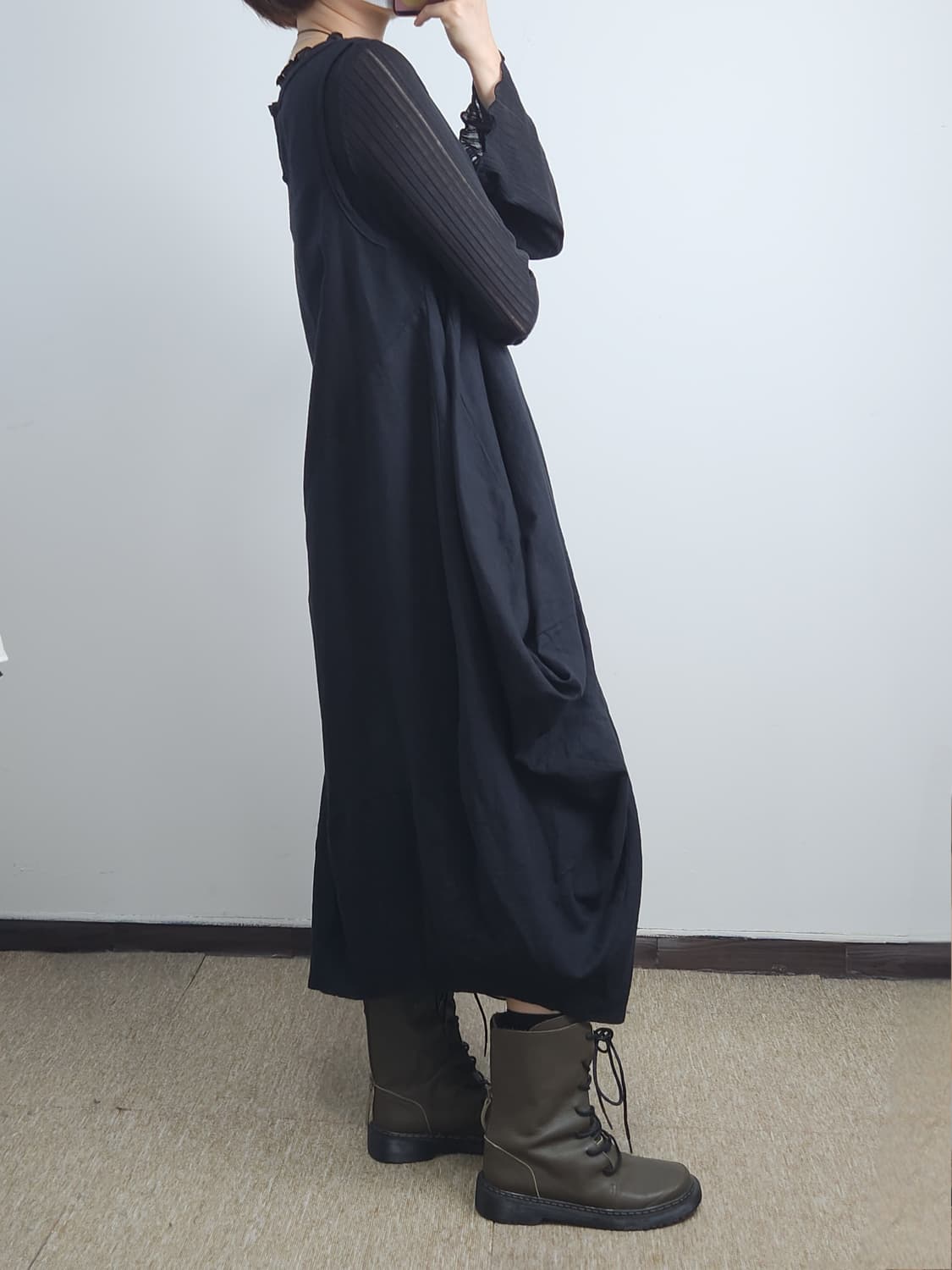 볼륨 롱 원피스 상품이미지4