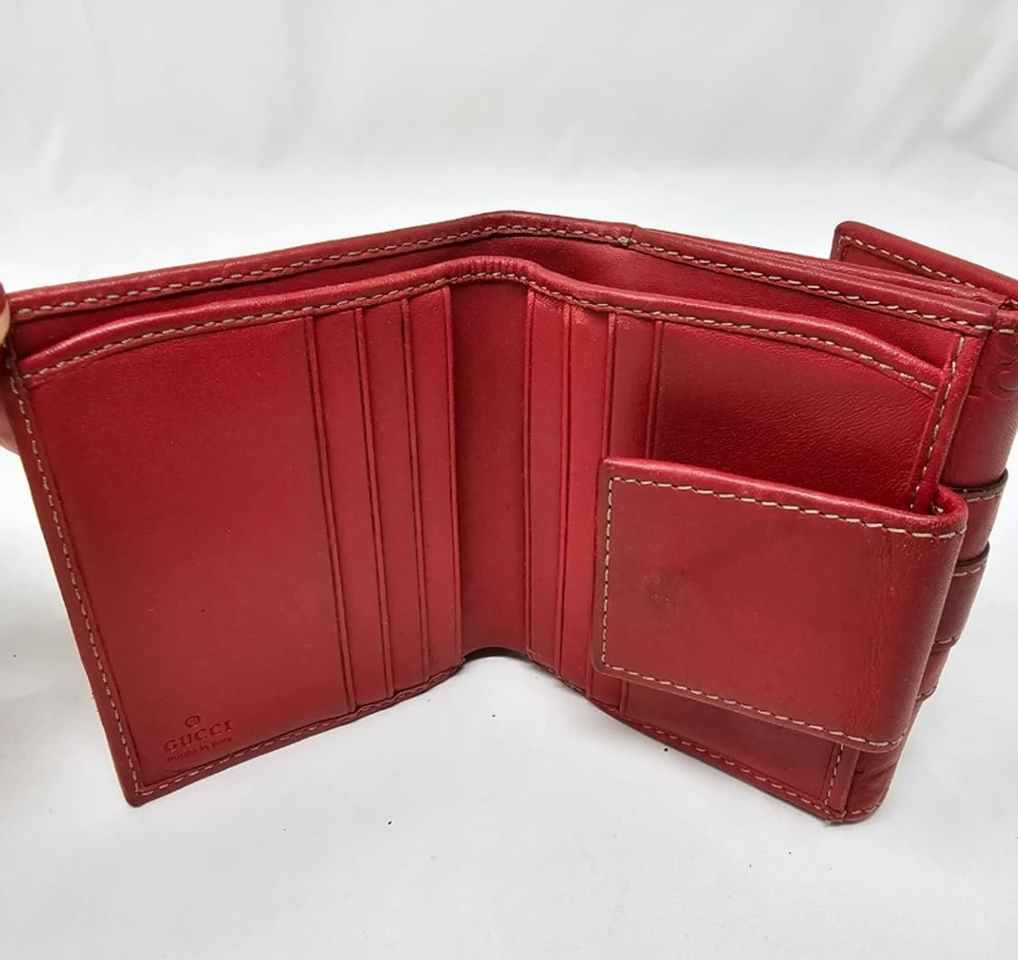 구찌 시마 하트 자물쇠 반지갑 레드 상품이미지5