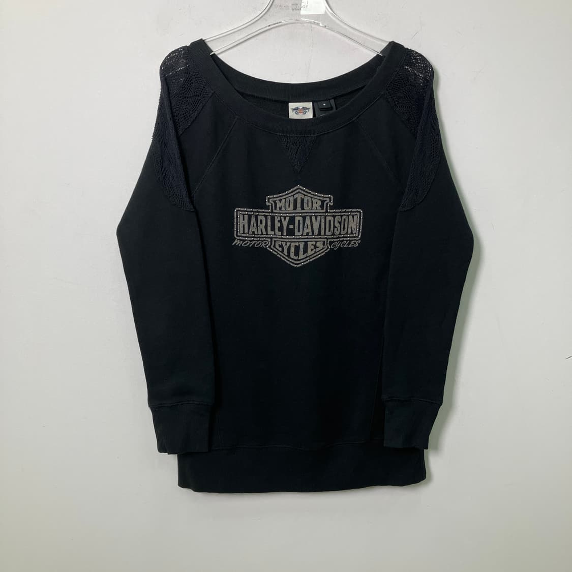 할리데이비슨 블랙 레이스 스웨트셔츠 S 상품이미지1