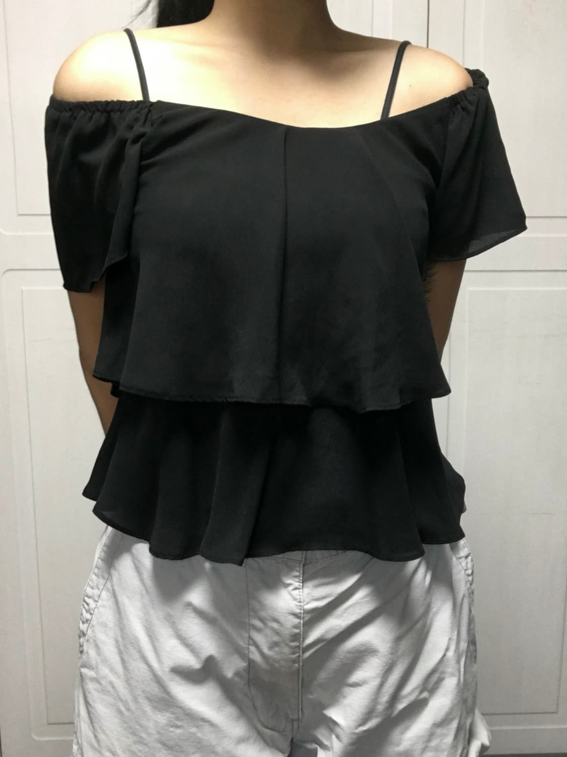 캉캉 black blouse 상품이미지4