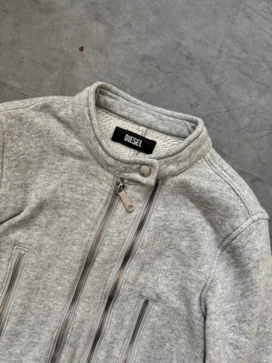 Diesel 디젤 그레이 코튼 바이커 집업  상품이미지5