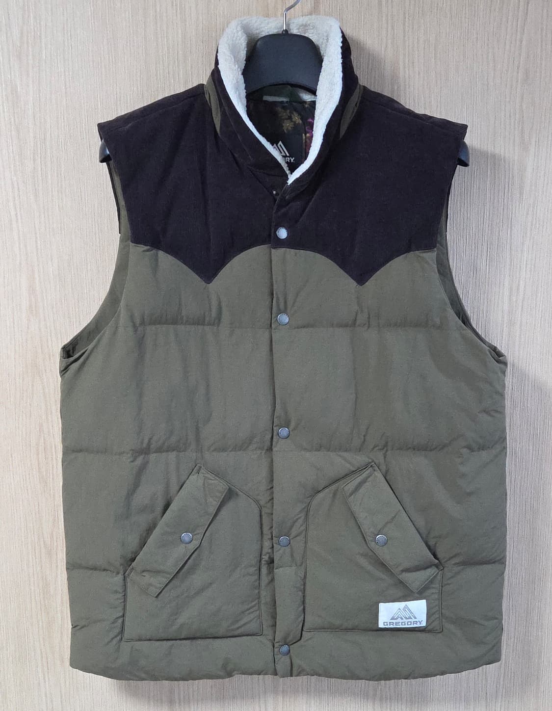 (착샷) 그레고리 패딩 베스트 양털 조끼 코듀로이 상품이미지1