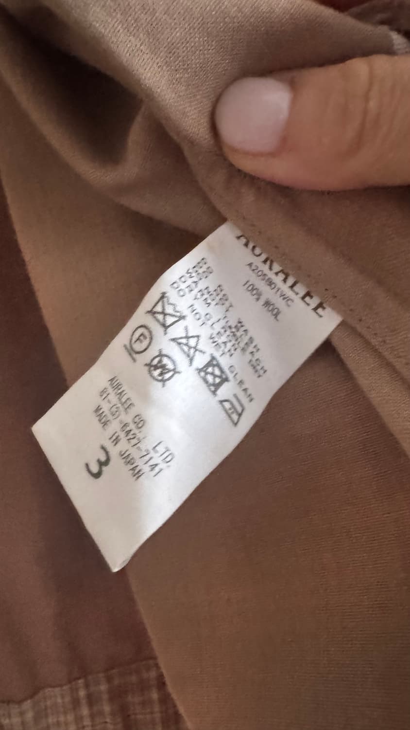 오라리 하드 트위스트 울 더블 페이스 체크 자켓 3사이즈 상품이미지9