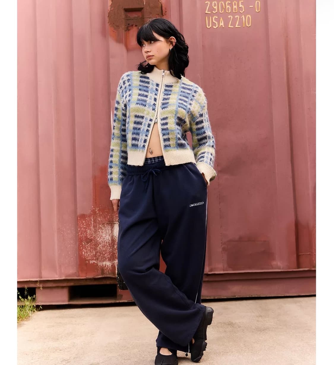 iets frans... Navy Harri Baggy Joggers 상품이미지1