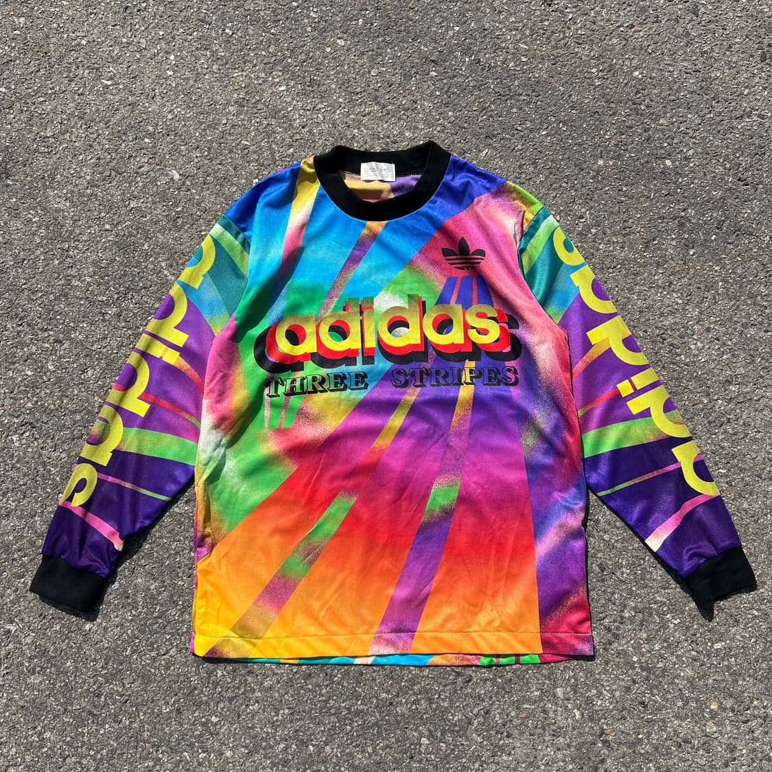 80‘s 아디다스 레인보우 롱 슬리브 상품이미지1
