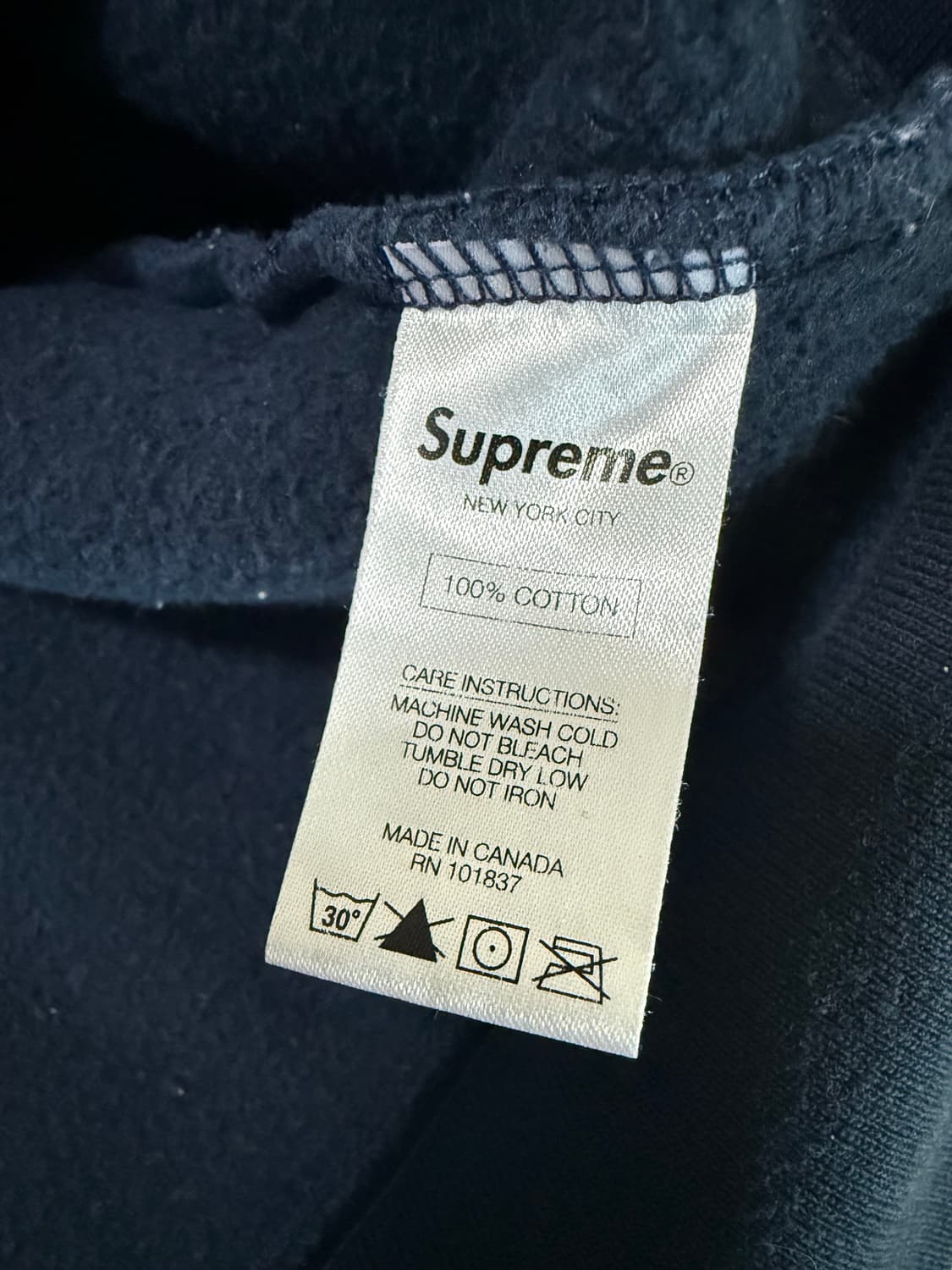 슈프림 14fw 로고 테입 후드집업 상품이미지8