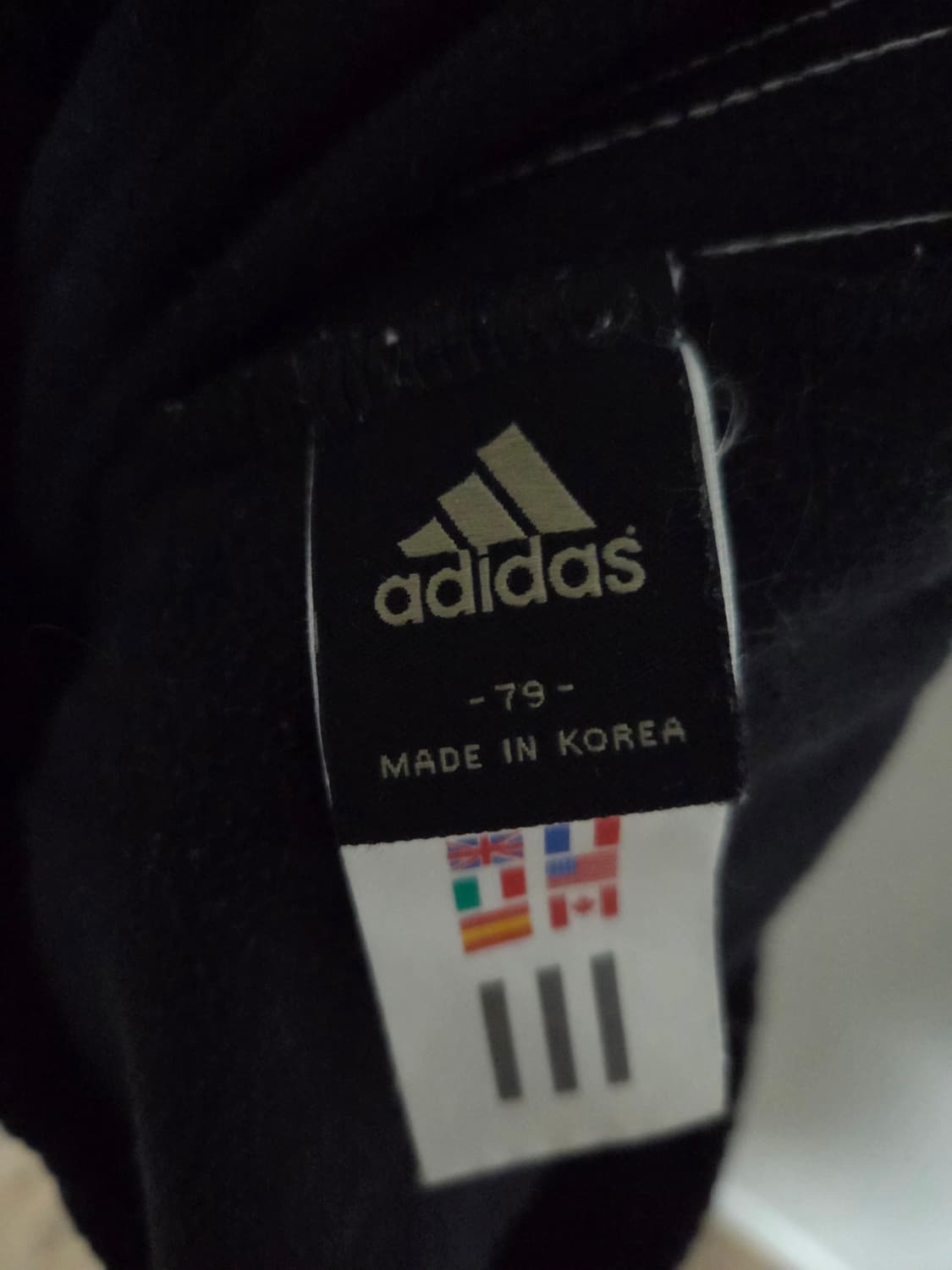 아디다스 기모 삼선 트레이닝 바지 블랙 S 상품이미지3