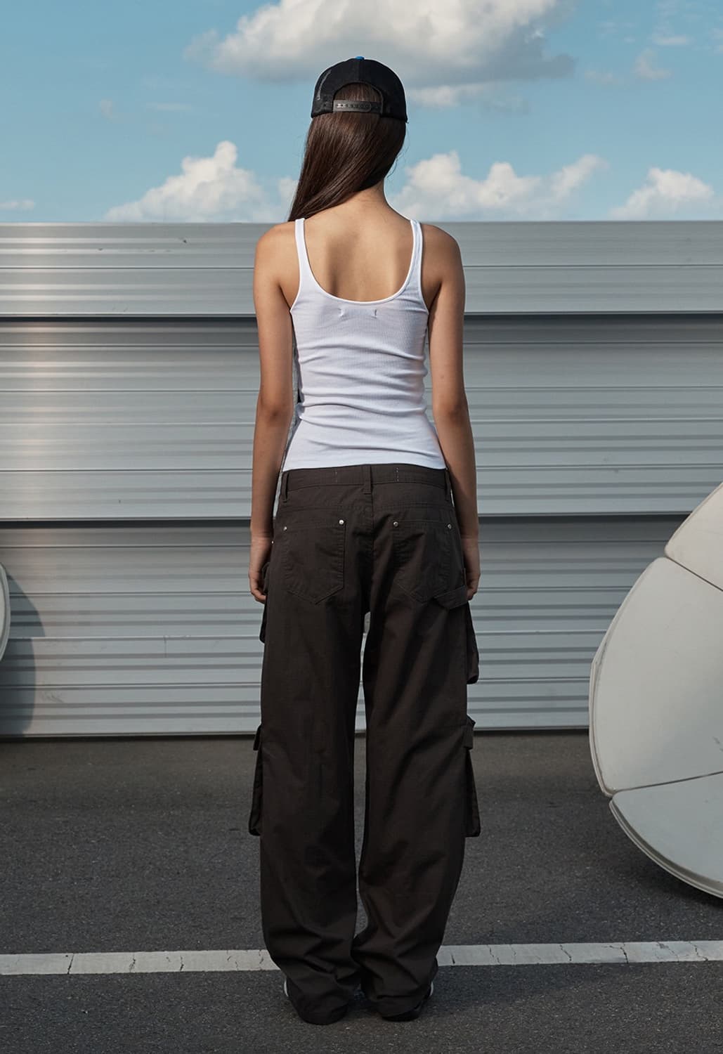 OPEN YY(오픈와이와이) NOTTED SLEEVELESS, WHITE 상품이미지2