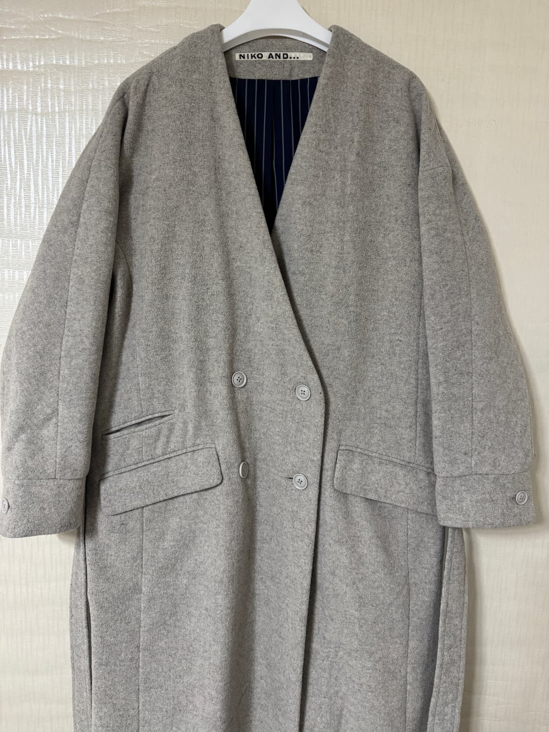 니코앤드 노카라 울블렌드 코트 상품이미지4