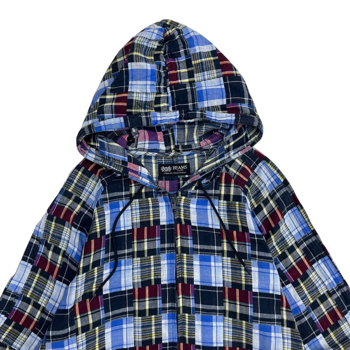 빔즈 타탄체크 린넨 후드집업 상품이미지4