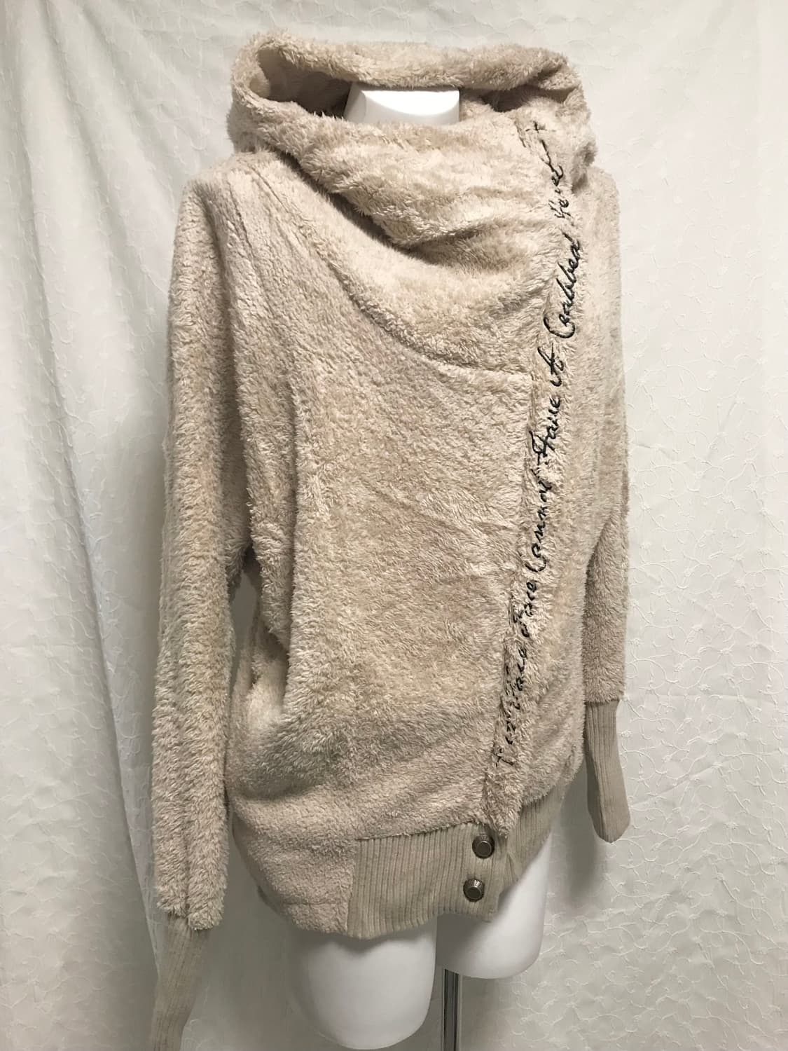 택포•빈티지 heaven and earth 사선 지퍼 하이넥 플리스 집업 상품이미지2