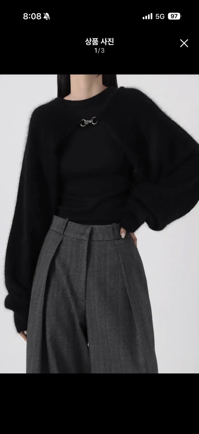 트리밍버드 버클 니트 볼레로 Buckle Knit Bolero black 상품이미지1